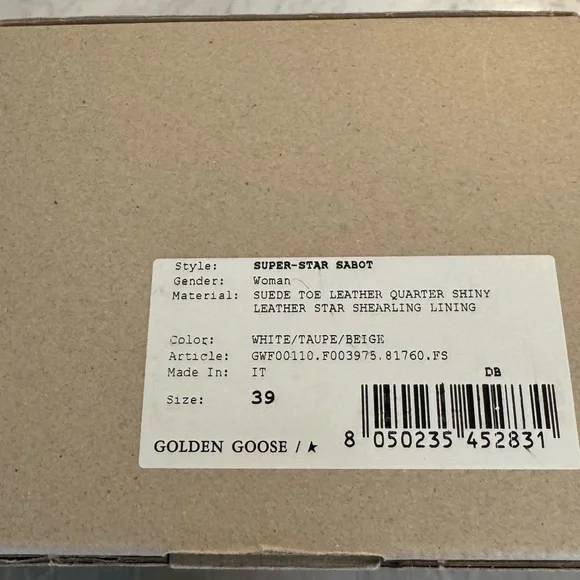 Golden Goose Super-Star Sabot White Leather Star Shearling lining Sneaker - Picture 6 of 7